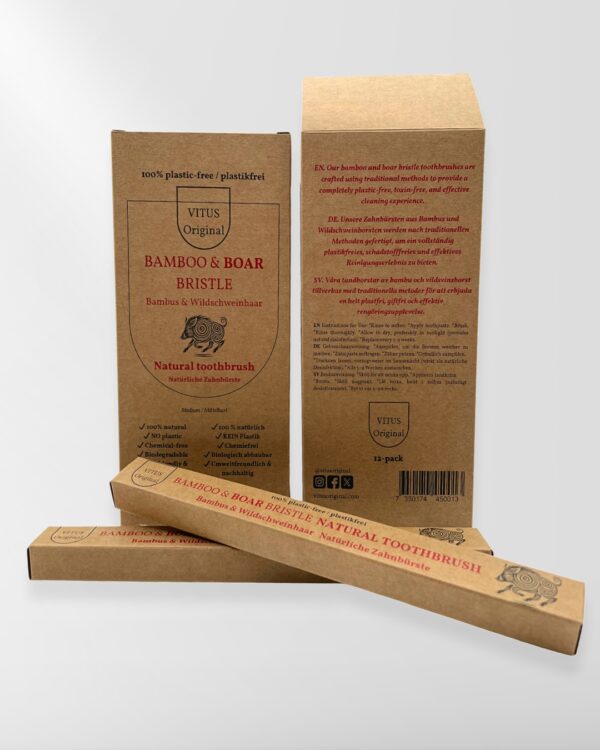 VITUS Original plastfria tandborstar 12-pack